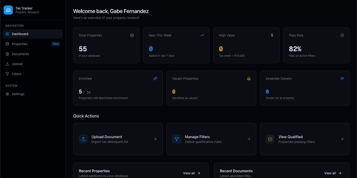 Tax Delinquent Tracker